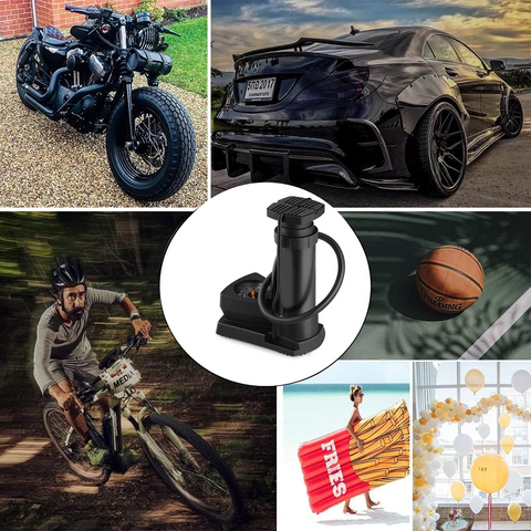Mini foot pump - portable tyre inflator with gauge | velvet wheels